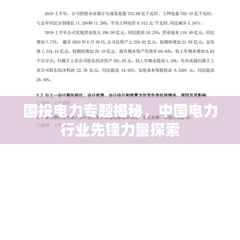 国投电力专题揭秘,中国电力行业先锋力量探索