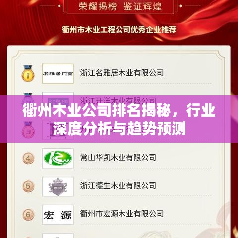 衢州木业公司排名揭秘,行业深度分析与趋势预测