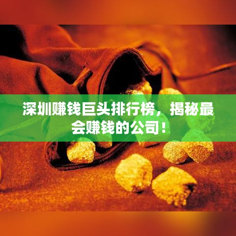 深圳赚钱巨头排行榜,揭秘最会赚钱的公司!