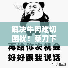 解决牛肉难切困扰!菜刀下的轻松切肉技巧分享