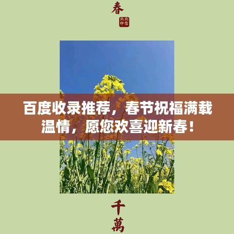 百度收录推荐，春节祝福满载温情，愿您欢喜迎新春！